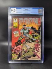 Doom #1 E3 CGC 9.0 1996 Rare ID SOFTWARE KEY 🔑 NEW CASE Knee Deep in Hell picture