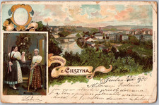 Rare 1900 Antique Pozdrowienie Cieszyna Poland Polish Village Postcard picture