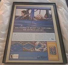 Zoo Tycoon Microsoft CD-ROM Print Ad 2003 Framed 8.5X11 Vintage picture