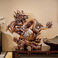 FUNSXBUG X-Large 15.5 INCH Chinese Feng Shui Dragon Statue Sculpture...  picture