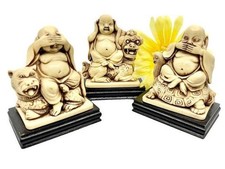 Vintage (By Wise) Buddha Figurines: See/Hear/Speak No Evil Set.  picture