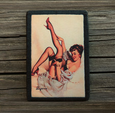 Vintage Pinup Girl Morale Patch Hook and Loop Army Custom Tactical 2A Gear picture