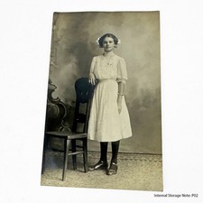 Chicago Real Photo Postcard RPPC Young Woman Portrait Studio Chicago Aunt Minnie picture
