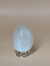 Selenite Egg 2in Satin Spar Crystal Egg White Cleansing Egg picture