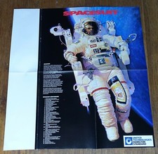 Circa 1990's United Technologies Hamilton Standard NASA SPACESUIT Poster, folded picture