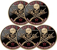 GEN X Coin -The Ultimate Tribute to The Badass Generation Gen X Skull Coin JQ picture