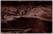 RPPC Great Falls VA Potomac River Gorge Louis Kaufmann c1910s Real Photo picture