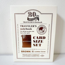 TRAVELERS Notebook Limited Card Size 20th Anniversary Set Brown NEW picture
