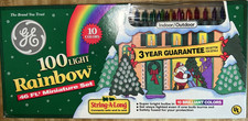 VTG 46' GE 100 Multicolored Miniature Lights RAINBOW 10 Colors NOS Christmas picture