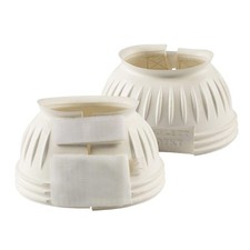 Horze Double Closure Ribbed Rubber Bell Boots 19704-WH-XL picture