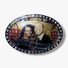 Barack & Michelle Obama Metal Belt Buckle picture