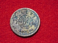 VINTAGE M LEVI GOOD FOR 5C DRINK TOKEN COIN picture