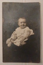 Antique Baby RPPC Real Photo Postcard Cute Infant Dress E Schwaner Fairmont W VA picture