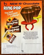 1970s Topps Ring Pop Chocolate Sale Sell Sheet #575 picture