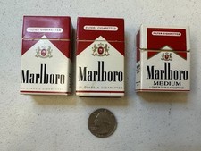 Lot 3 Different Vintage Marlboro Cigarette Pack Matchboxes Matches Advertising picture