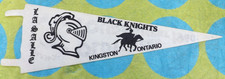 VTG. 1980 LASALLE SECONDARY SCHOOL BLACK KNIGHTS PENNANT KINGSTON ONTARIO CANADA picture