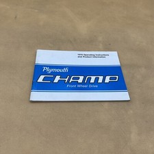 1979 PLYMOUTH CHAMP FRONT WHEEL DRIVE OWNERS OPERATORS GUIDE MANUAL picture