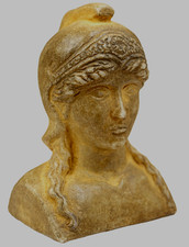 COA Certified Ancient Greek Pure Natural Marble Carved 200 BC Style Bust Athena picture