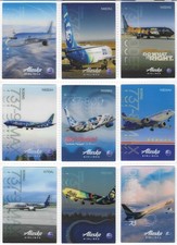 2026 Alaska Airlines Boeing OFFICIAL Pilot Trading Cards (set of 9 cards) - NEW picture