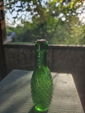 Vtg Green Glass Bottle Hotmail Pattern picture
