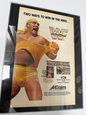 Framed 1980s WWF Hulk Hogan Hulkamania Vintage Wrestling Print Ad 8.5x11 picture