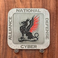 National Defense Cyber Alliance NDCA Square Challenge Coin  W#22 picture
