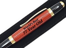 77th Birthday Gift Idea For 77 Year Old Present World's Best Engraved Pen picture