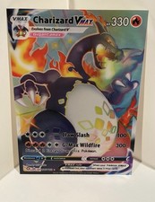 Charizard Vmax Pokemon Jumbo Card 3D Holographic Lenticular Poster picture