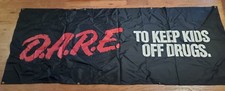 Vtg DARE D.A.R.E 8ft Banner Flag Drug Abuse Resistance Education Wall Hanging  picture