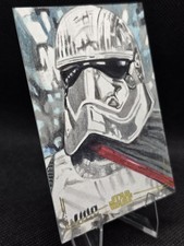 2026 Topps Star Wars Galaxy Gold Foil Sketch Card of Captain Phasma - Marcia Dye picture