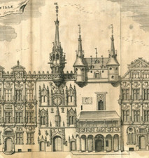 1720 antique drawing City Hall Cambrai France by Jacobus Harrewijn picture
