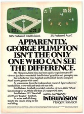 PRINT AD 1982 Mattel Intellivision Intelligent Television George Plimpton Atari picture