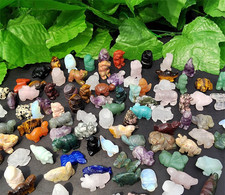 50pcs Wholesale Mix Natural Quartz Crystal Animal Carved Crystal Skull Healing picture
