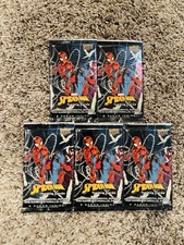 Lot Of 5 Upper Deck 2024 Spiderman Trading Cards Booster Packs Sealed Rare picture