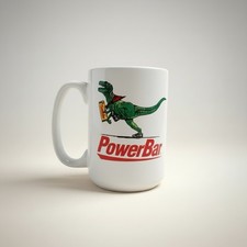 Vintage Power Bar T Rex 2002 Y2K Boise Front Trail Run Ceramic Coffee Mug EUC picture