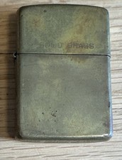 Vintage 1932-1989 Solid Brass Zippo Lighter picture