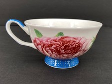 Stechcol Gracie Bone China Teacup Roses Polka Dots picture