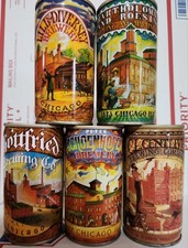 1978 American Brewers Historical Collection Beer Cans Flat Tops lot of 5 picture