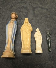 Lot of 4 Vintage Small Plastic Catholic Figurines picture