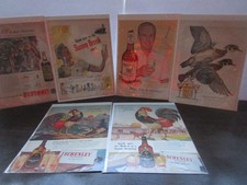 Whiskey, Wine & Gin 1940s Vintage Magazine Distillery Advertising Set of 6 picture