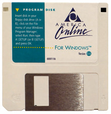 AOL Disk version 2.5 for Windows, America Online, Early 90's picture