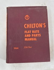 1964 Chiltons Flat Rate and Parts Manual Service Guide Book Hardcover 35th Year picture