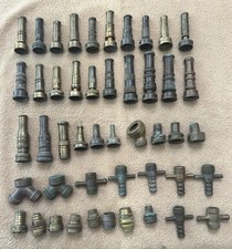 Antique /Vintage Brass Hose Nozzles & Fittings Lot 47 Pieces Great Collection picture