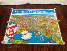 Vintage Miller High Life 1984 Games Poster Los Angeles Olympics Laminated picture