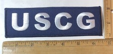 USCG United States Coast Guard Patch 6.5” x 2” White Letters On Blue picture