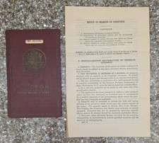 1927 Vintage US Passport John B Kennard St Louis Carpet Co Merchant Frank Kellog picture