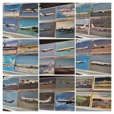 60 vintage aviation postcards featuring various classic airplanes and airlines  picture