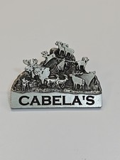 Cabela's Mountain of Animals Lapel Pin Pewter Taxidermy Dioramas picture