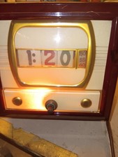 Vtg 1950’s Tymeter Numechron Tele-Vision Lighted TV Clock Model 700 Works & NICE picture