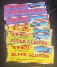 Rare Vintage 1980 Air Aces High-Performance Complète Set Of 6 Super Gliders picture